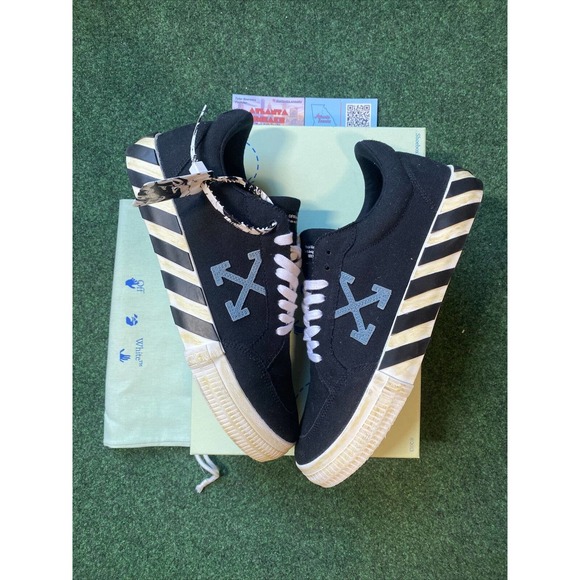 Off White c/o Virgil Abloh Black and White Vulcanized Sneaker Men's 11 US 44 EU - Picture 1 of 6